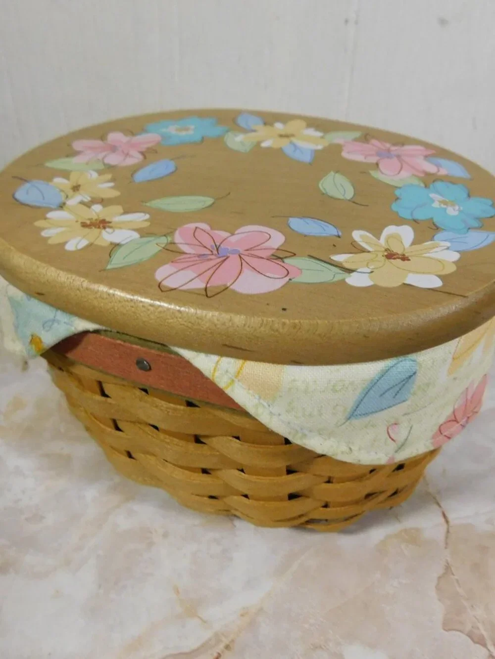 Longaberger 2008 Mother's Day Basket Combo Protector Liner & Lid